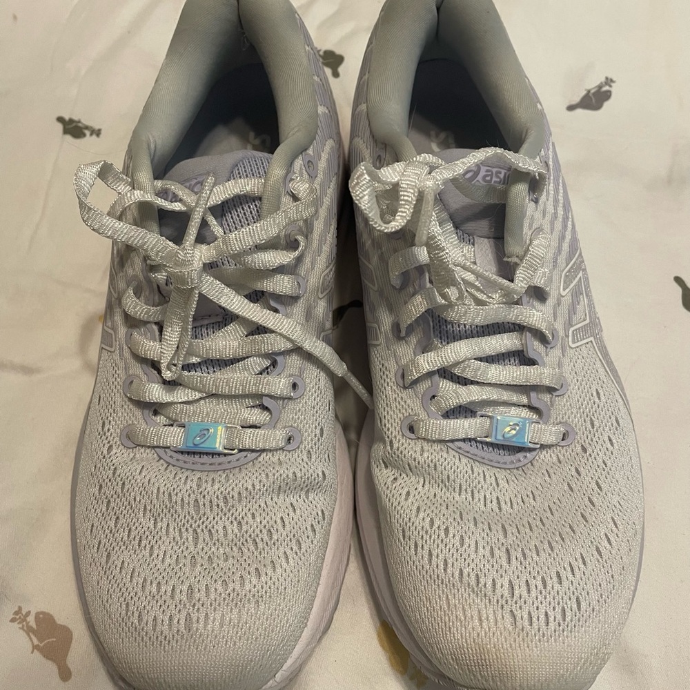 Women’s ASICS White Athletic Shoes with Breathable Mesh